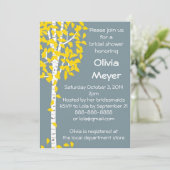 Blue Aspen Tree-uitnodigingen Kaart (Staand voorkant)