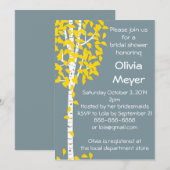 Blue Aspen Tree-uitnodigingen Kaart (Voorkant / Achterkant)