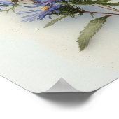 Blue Aster Flower Art Print Poster (Hoek)