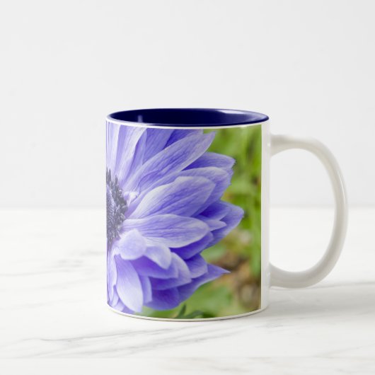 Blue Aster Flower Coffee Cup Tweekleurige Koffiemok (Rechts)
