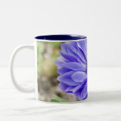 Blue Aster Flower Coffee Cup Tweekleurige Koffiemok (Links)