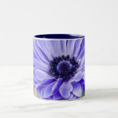 Blue Aster Flower Coffee Cup Tweekleurige Koffiemok (Center)