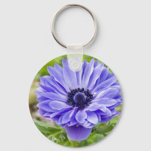 Blue Aster Flower Sleutelhanger