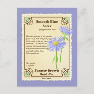 Blue Aster Seed Packet Briefkaart