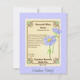 Blue Aster Seed Packet Kaart