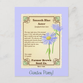 Blue Aster Seed Packet Kaart