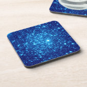 Blue Astral Glitter Bier Onderzetter (Linkerzijde)