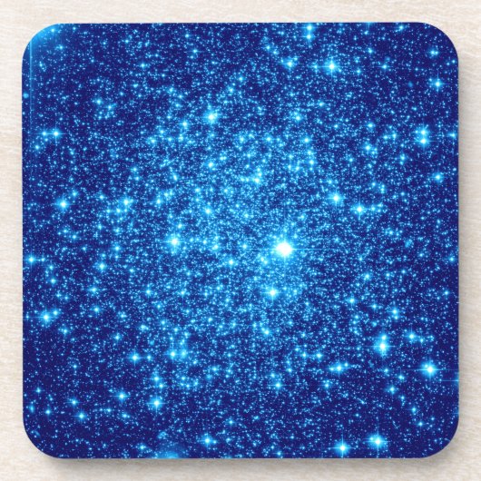 Blue Astral Glitter Bier Onderzetter (Voorkant)