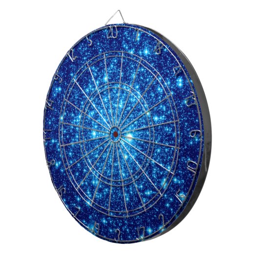 Blue Astral Glitter Dartbord (Voorkant Rechts)