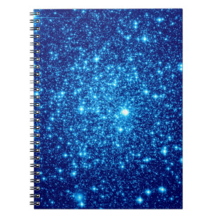 Blue Astral Glitter Notitieboek