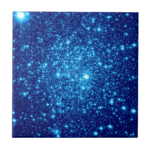 Blue Astral Glitter Tegeltje