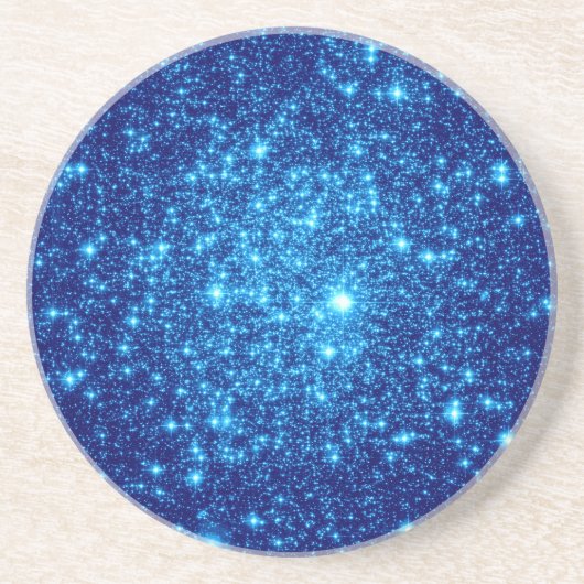 Blue Astral Glitter Zandsteen Onderzetter (Voorkant)