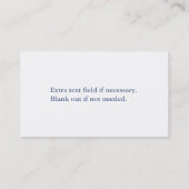 Blue Athlete Gold Swirl Fitness Visitekaartje (Achterkant)