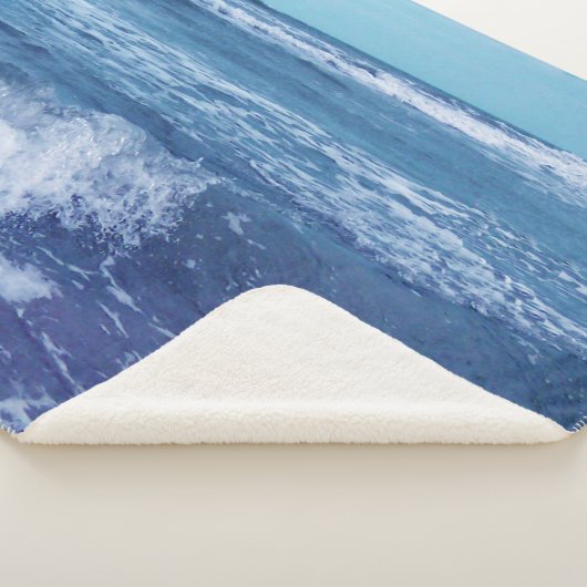 Blue Atlantic Ocean Photo Creves Sky Sherpa Deken (3/4)