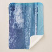 Blue Atlantic Ocean Photo Creves Sky Sherpa Deken (Voorkant)
