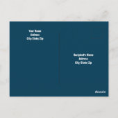 Blue Atlantic Ocean Wavy Rocky Seashore Briefkaart (Achterkant)