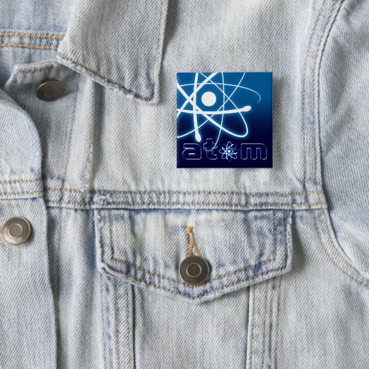 Blue Atom - Button (In situ)