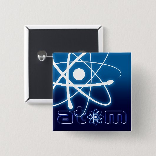 Blue Atom - Button (Voorkant /achterkant)