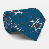Blue Atom Molecule Pattern Teacher Science Stropdas (Opgerold)