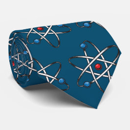 Blue Atom Molecule Pattern Teacher Science Stropdas