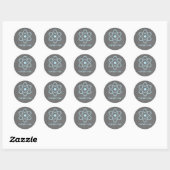 Blue Atomic Chalkboard Dank u Stickers (Vel)