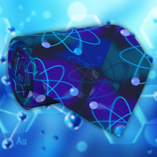 Blue Atomic Structure Science Stropdas