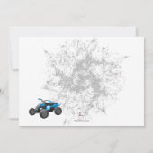 Blue ATV Invitation Kaart (Achterkant)