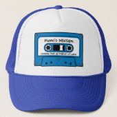 Blue Audio Cassette Tape Trucker Pet (Voorkant)