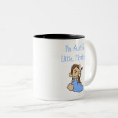 Blue Auntie's aap Tweekleurige Koffiemok (Voorkant rechts)