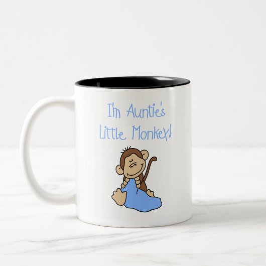 Blue Auntie's aap Tweekleurige Koffiemok (Links)