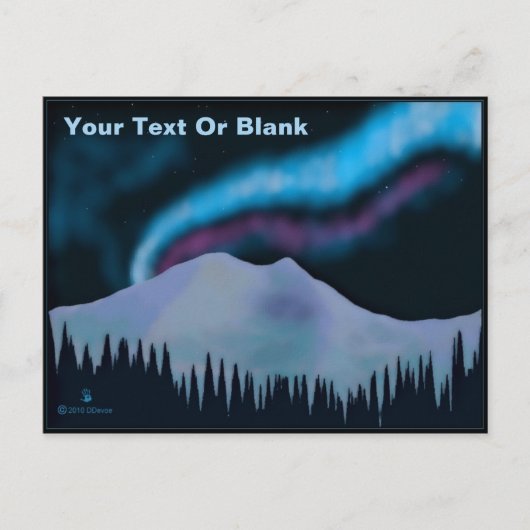 Blue Aurora Briefkaart (Voorkant)