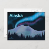 Blue Aurora Briefkaart (Voorkant / Achterkant)