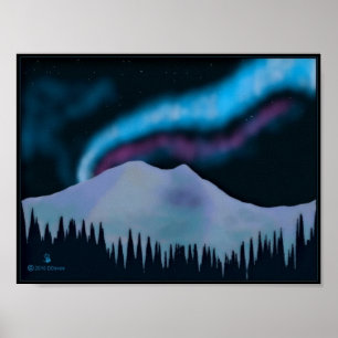 Blue Aurora Poster