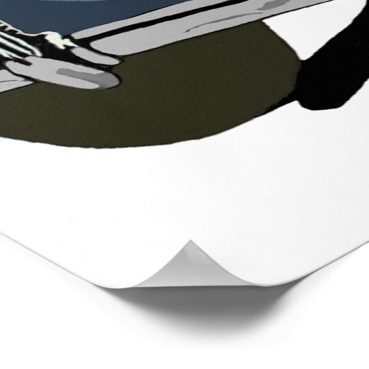 Blue Austin Healey Sprite Poster (Hoek)