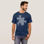 Blue Autism Puzzle Peice T-shirt (Voorkant volledig)