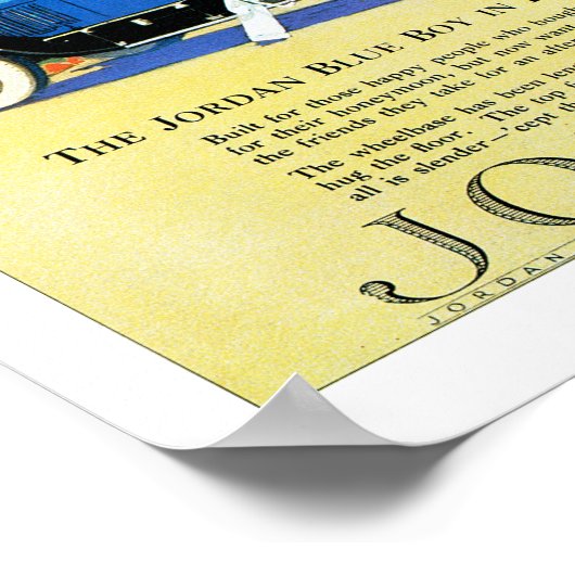 Blue Automobile Ad Poster (Hoek)