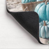 Blue Autumn Beach Pumpkins Muismat (Hoek)