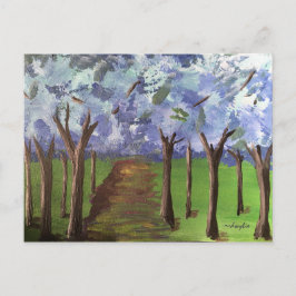 Blue Autumn Bossen Briefkaart