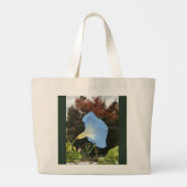 Blue Autumn Morning Glory  Grote Tote Bag (Achterkant)