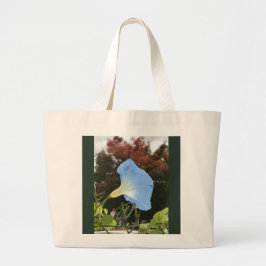 Blue Autumn Morning Glory  Grote Tote Bag