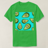 Blue Avocado Pattern T-shirt (Design voorkant)