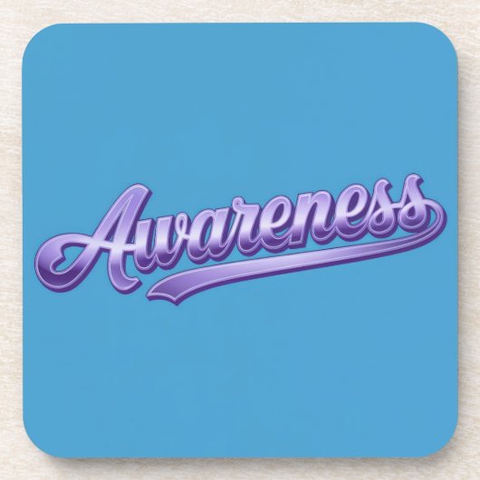 Blue Awareness Affirmation Onderzetter Set (Voorkant)