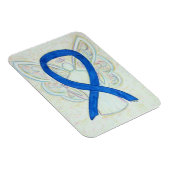 Blue Awareness Ribbon Angel Art Magnet Magneet (Rechterzijde)
