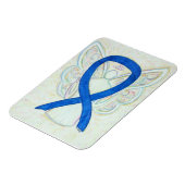 Blue Awareness Ribbon Angel Art Magnet Magneet (Linkerzijde)