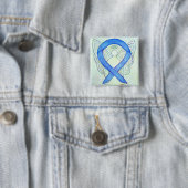 Blue Awareness Ribbon Angel Custom Art Buttonnen Vierkante Button 5,1 Cm (In situ)