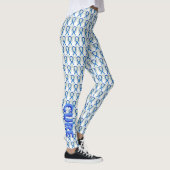 Blue Awareness Ribbon Angel Custom Word Leggings (Rechts)