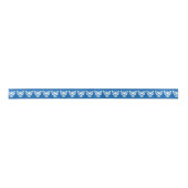 Blue Awareness Ribbon Angels Custom Design Satijnen Lint (Voorkant)