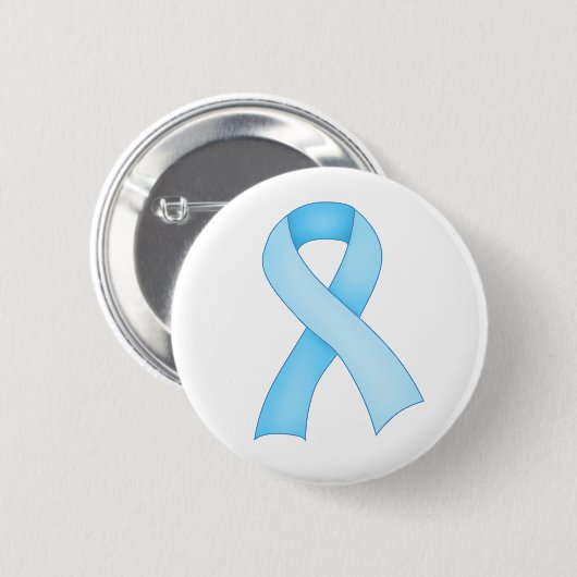 Blue Awareness Ribbon Button 0001 (Voorkant /achterkant)