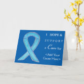 Blue Awareness Ribbon Custom Want Note-kaarten Kaart (Gele Bloem)