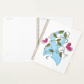 Blue Awareness Ribbon Spiral Planner